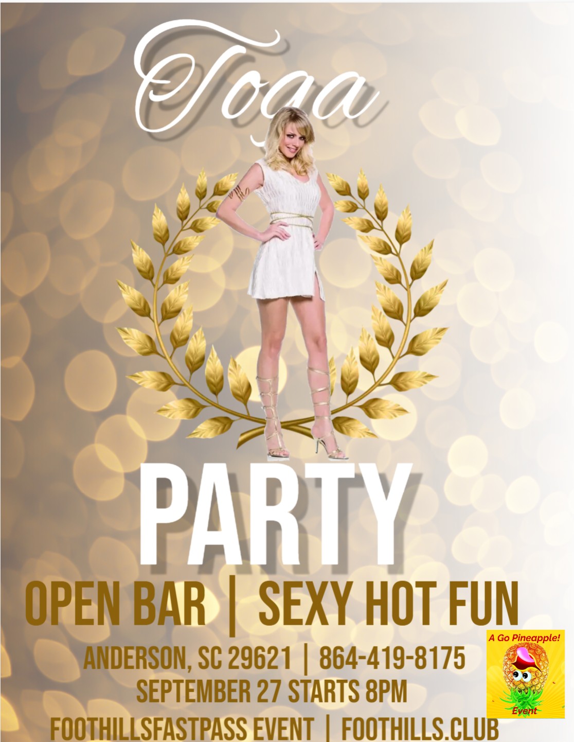 Anderson : September 27, 2025 - 8:00pm - Toga Toga Toga! Anderson : September 27, 2025 - 8:00pm - Toga Toga Toga!