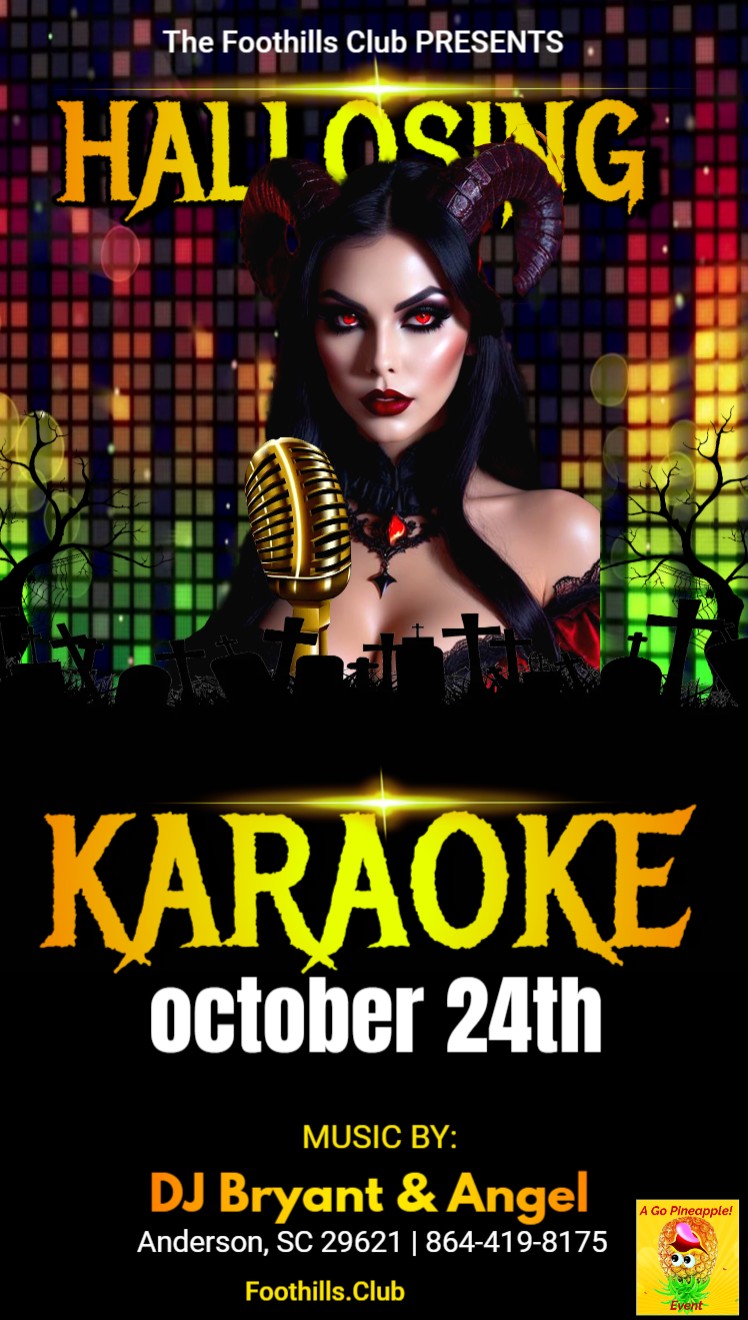 Anderson : October 24, 2025 - 8:30pm - HalloSing - Karaoke and Dance party