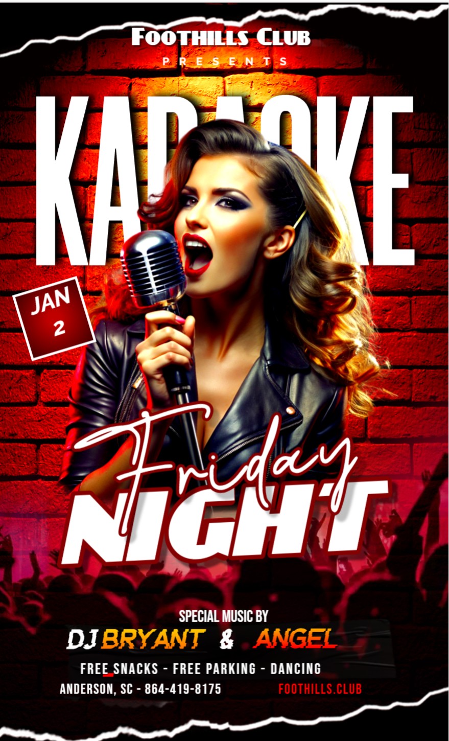January 2, 2026 - 8:30pm<br/>Sexy Friday Dance and Karaoke